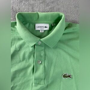 Lacoste polo shirt Men’s Small Slim Fit Green Crocodile Logo Cotton